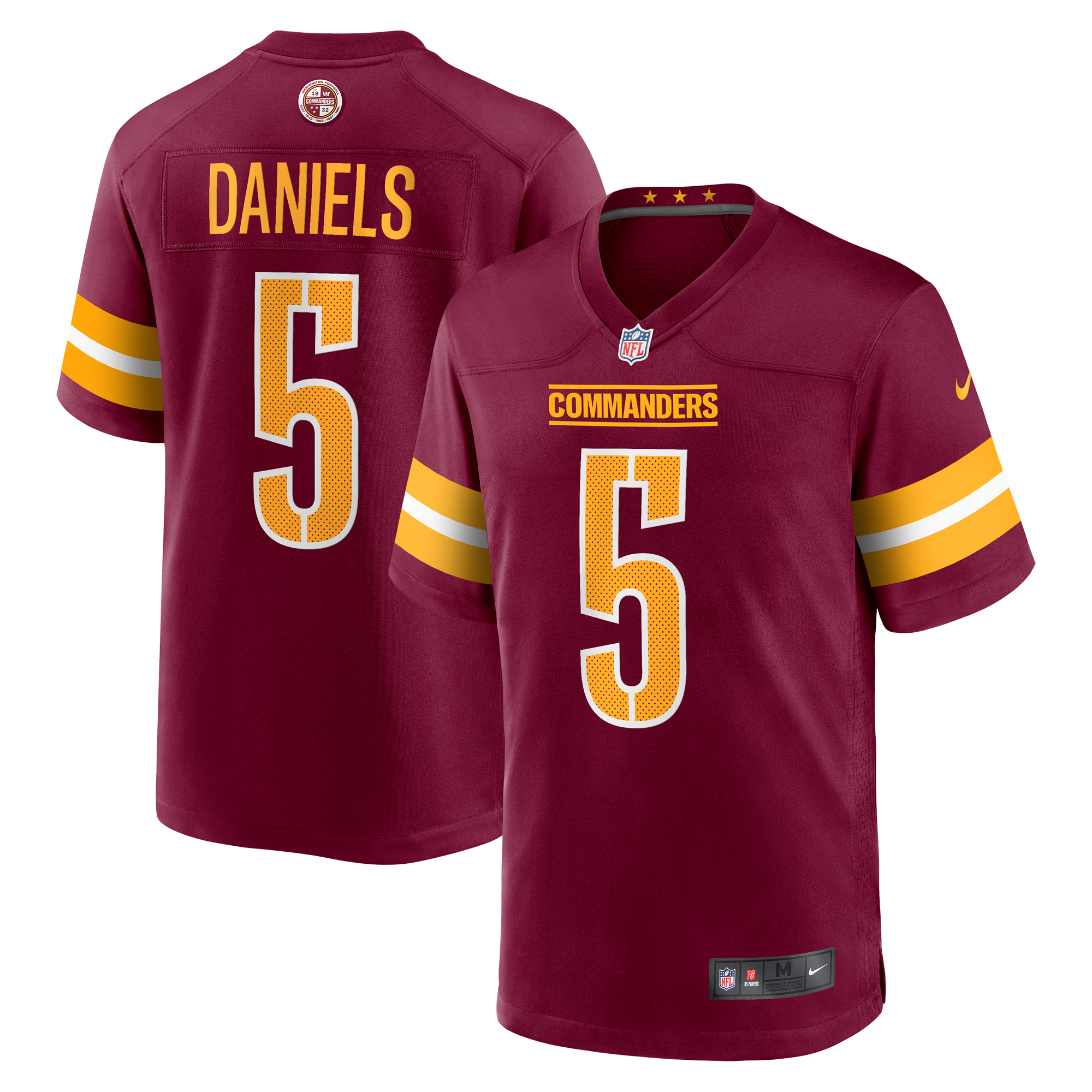 Men's Washington Commanders Jayden Daniels Nike Burgundy  Player Game Jersey