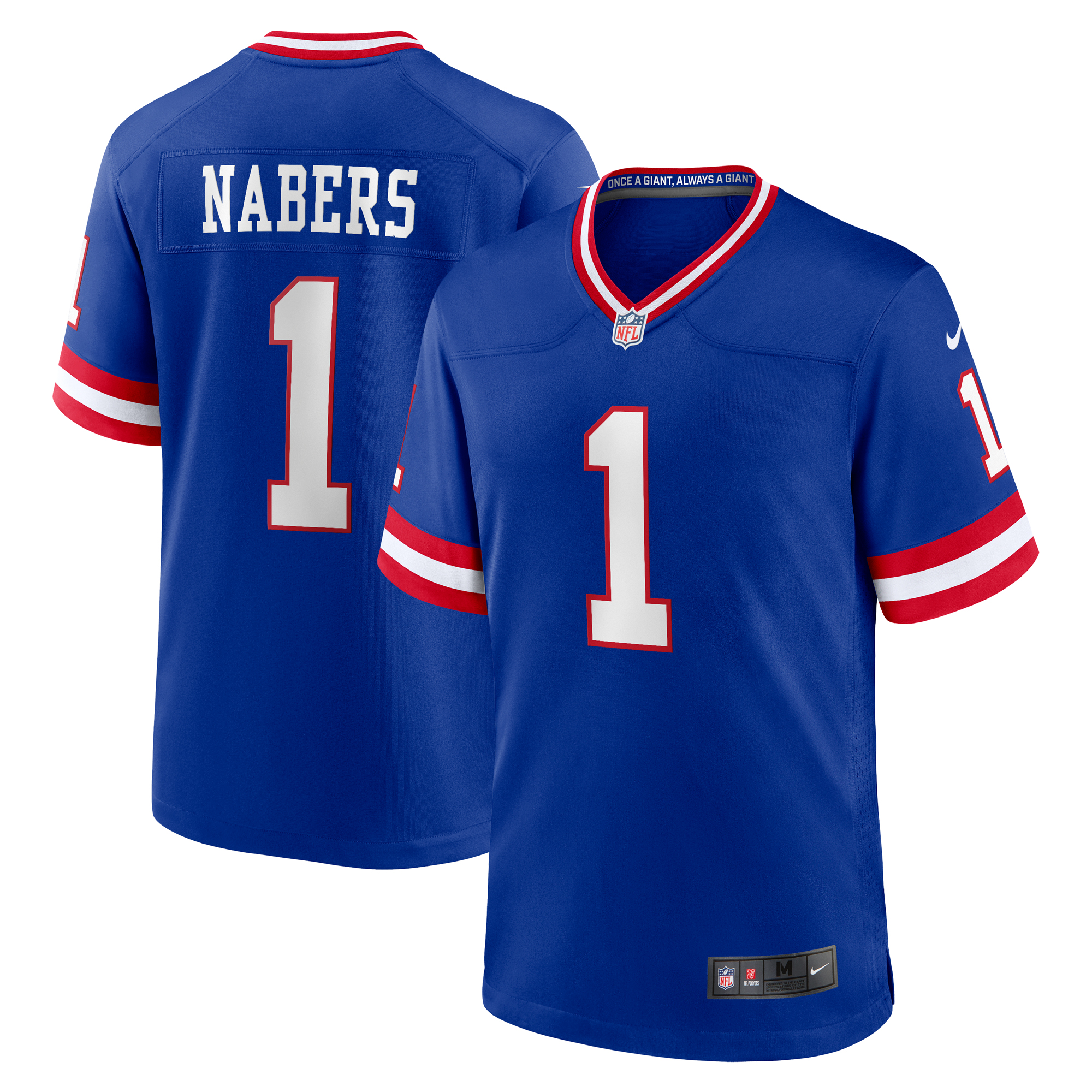 Men's New York Giants Malik Nabers Nike Royal 2nd Alternate  Game Jersey