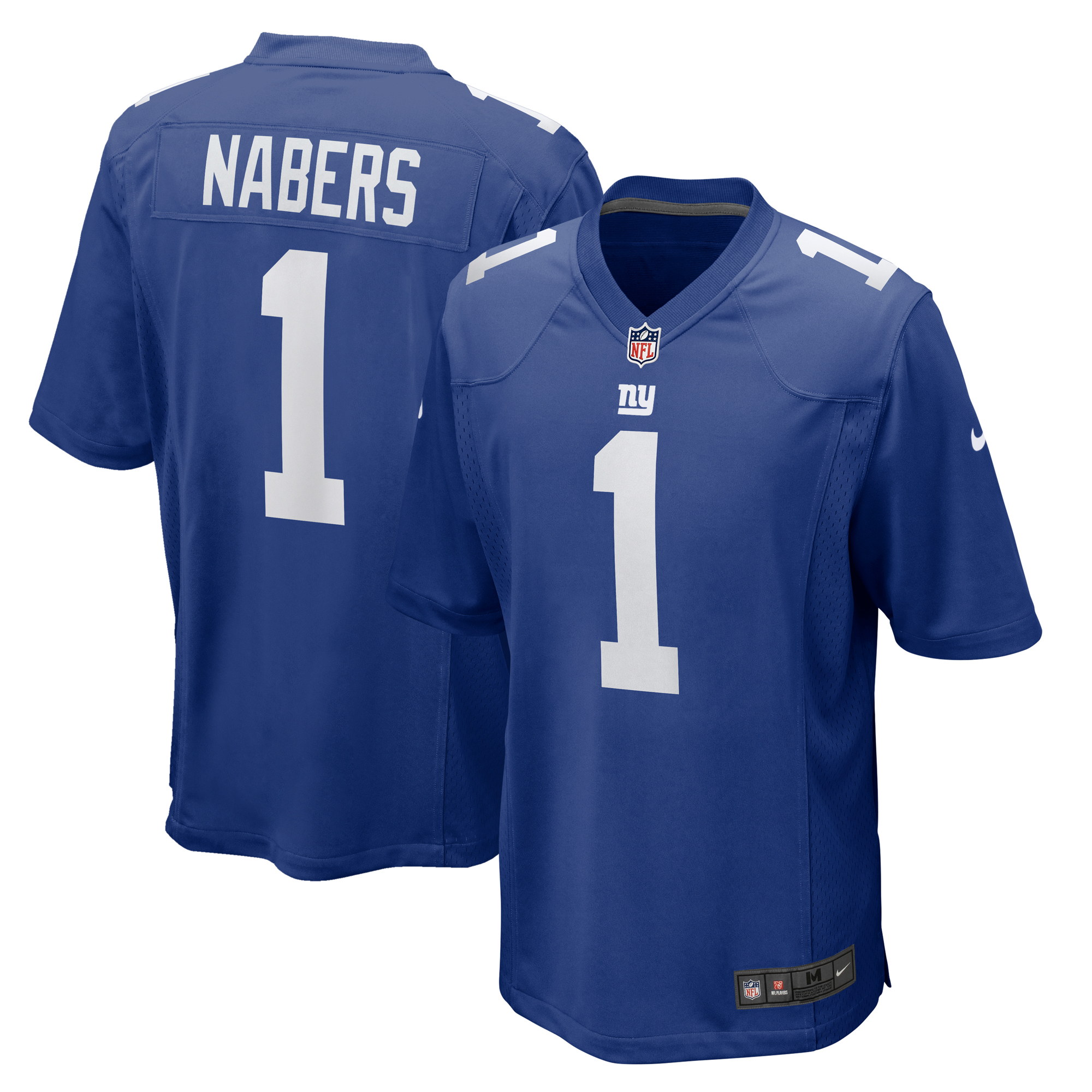 Men's New York Giants Malik Nabers Nike Royal  Player Game Jersey