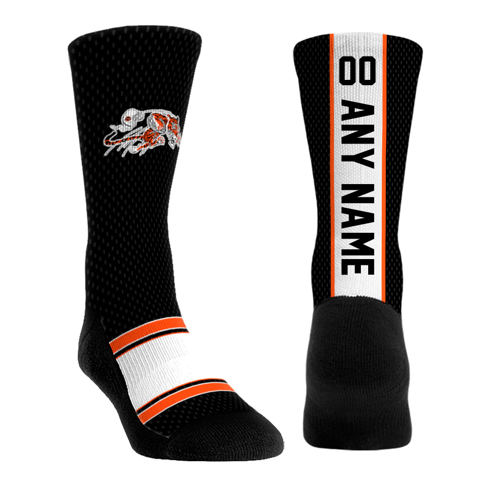 Unisex Cincinnati Bengals  Rock Em Socks Black Throwback Jersey Custom Crew Socks
