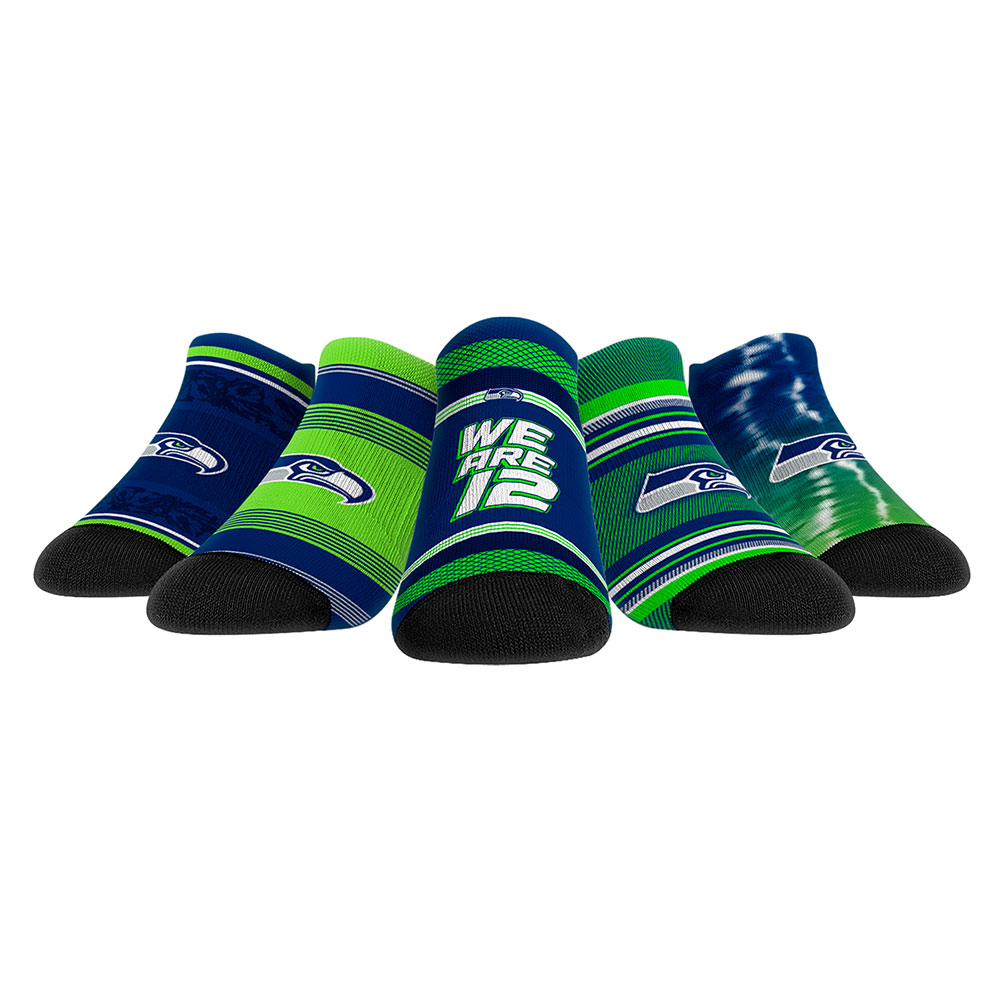 Unisex Seattle Seahawks Rock Em Socks Super Fan Five-Pack Low-Cut Socks Set