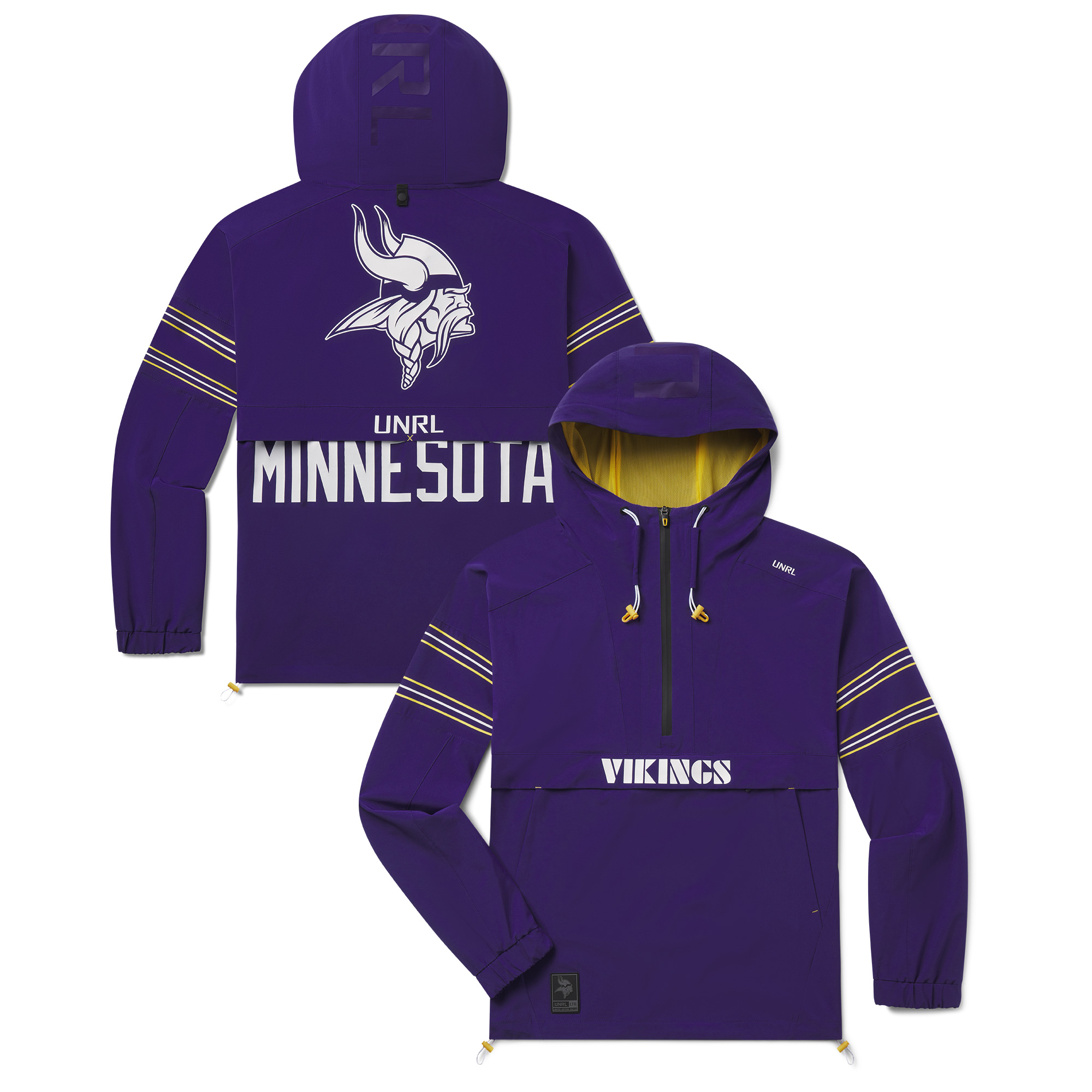 Unisex Minnesota Vikings UNRL Purple Half-Zip Track Jacket