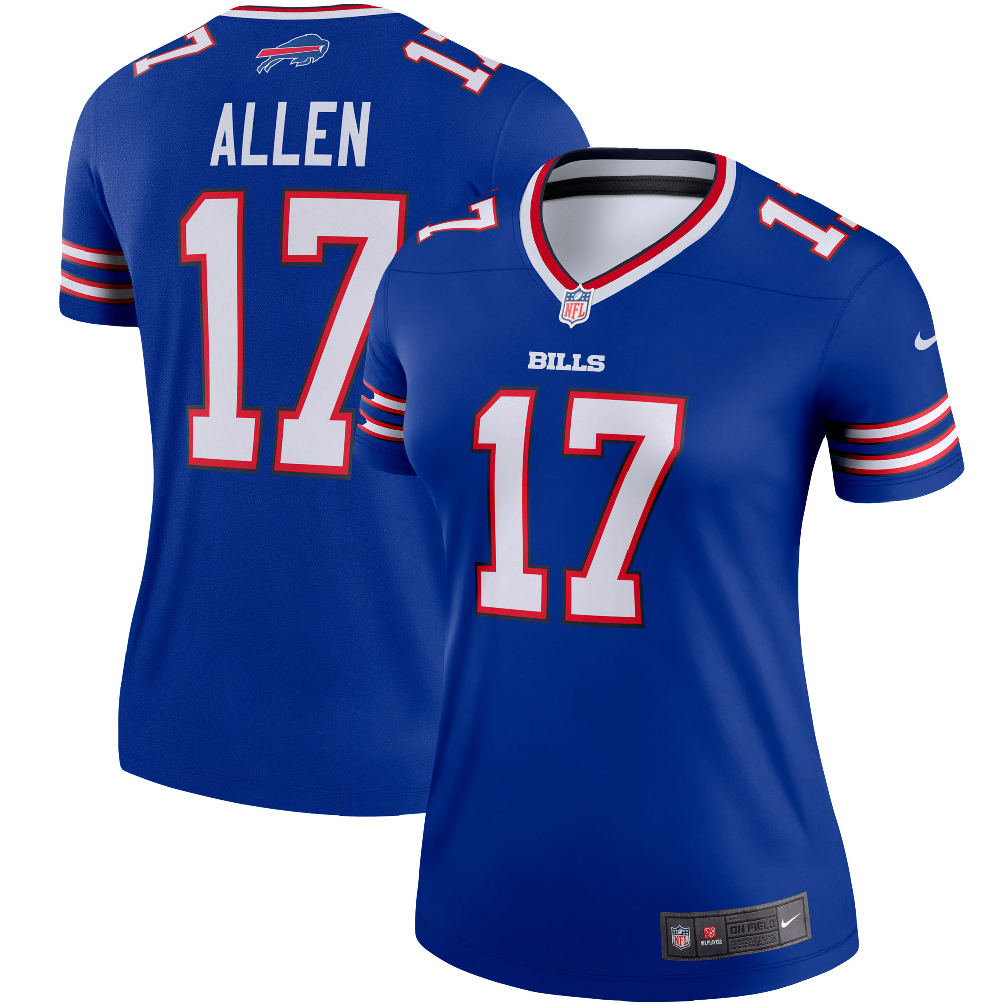 Women's Buffalo Bills Josh Allen Nike  Royal Legend Player Performance Top