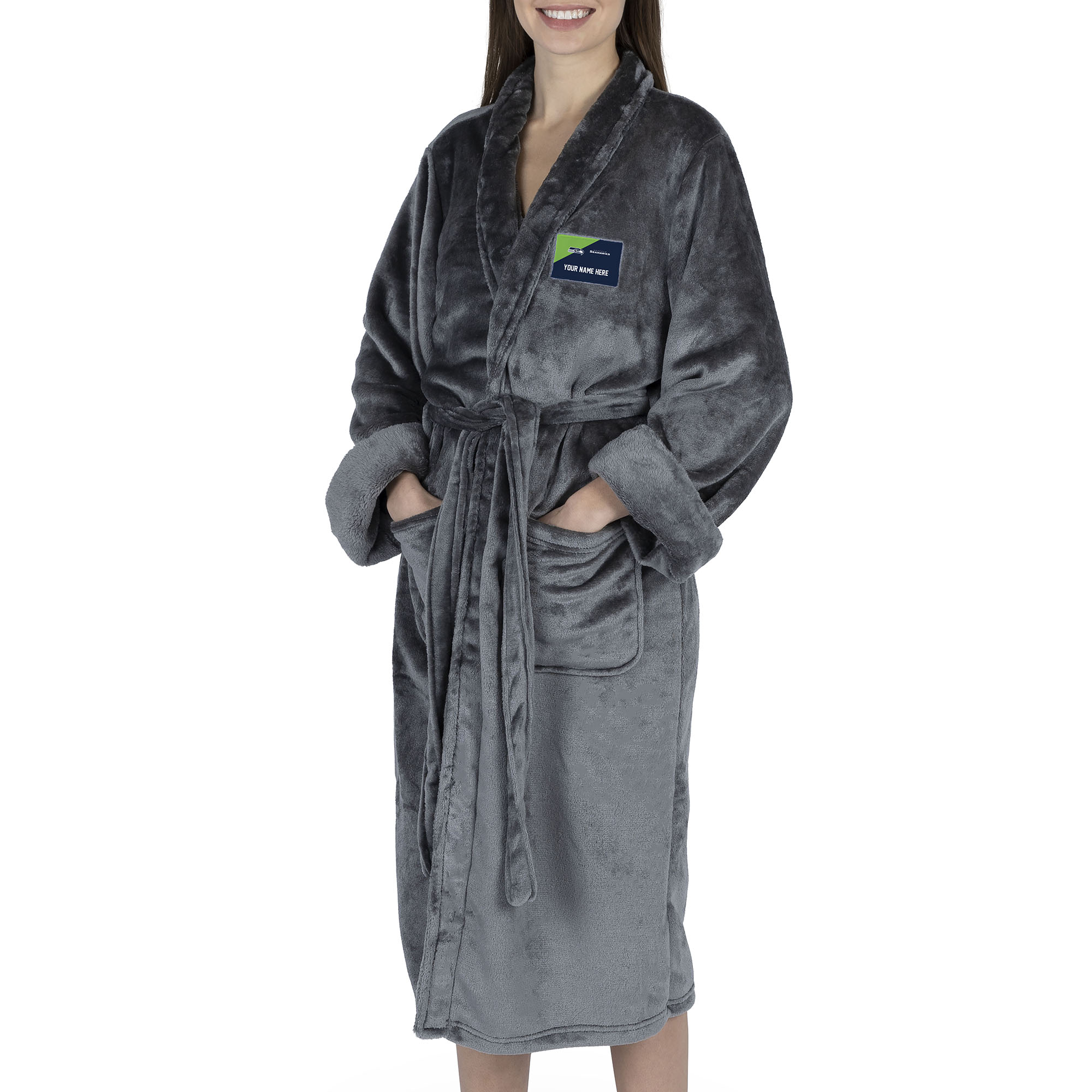 Women's Seattle Seahawks The Northwest Group Gray Snipe Personalized Robe