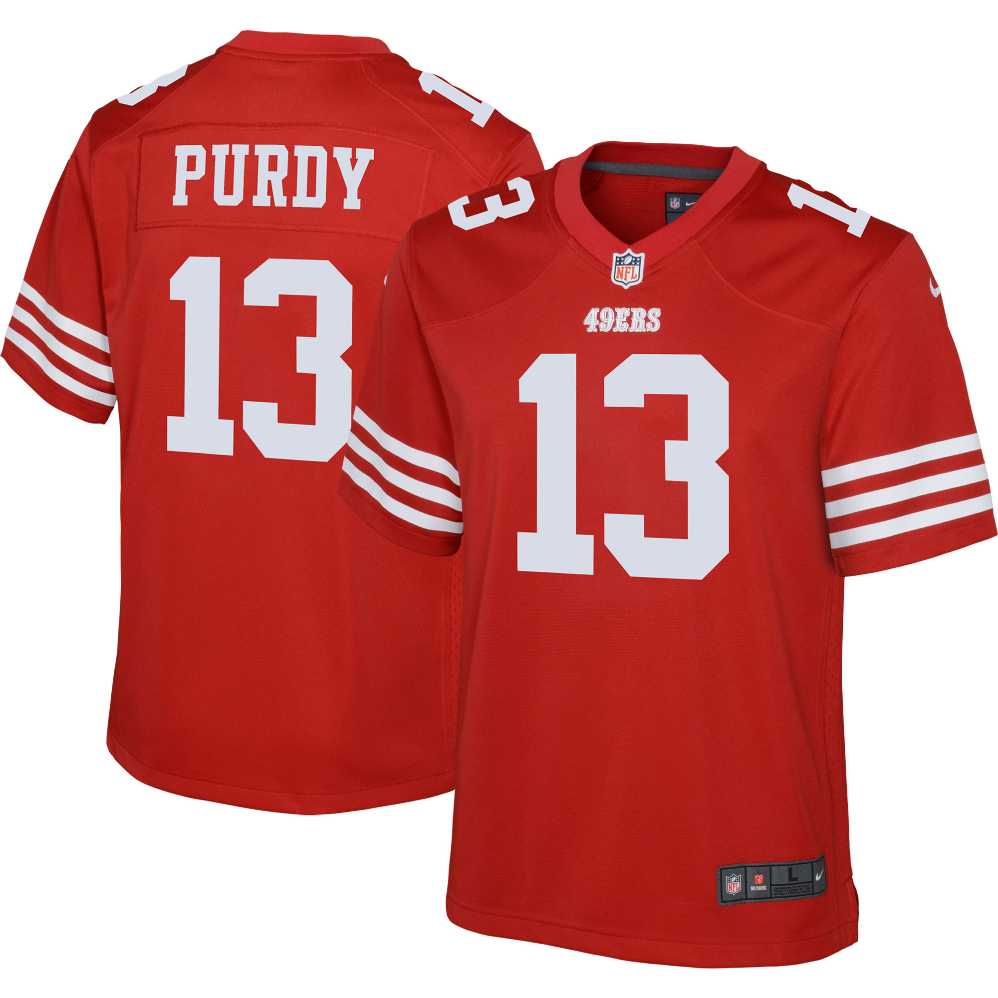 Youth San Francisco 49ers Brock Purdy Nike Scarlet Game Jersey