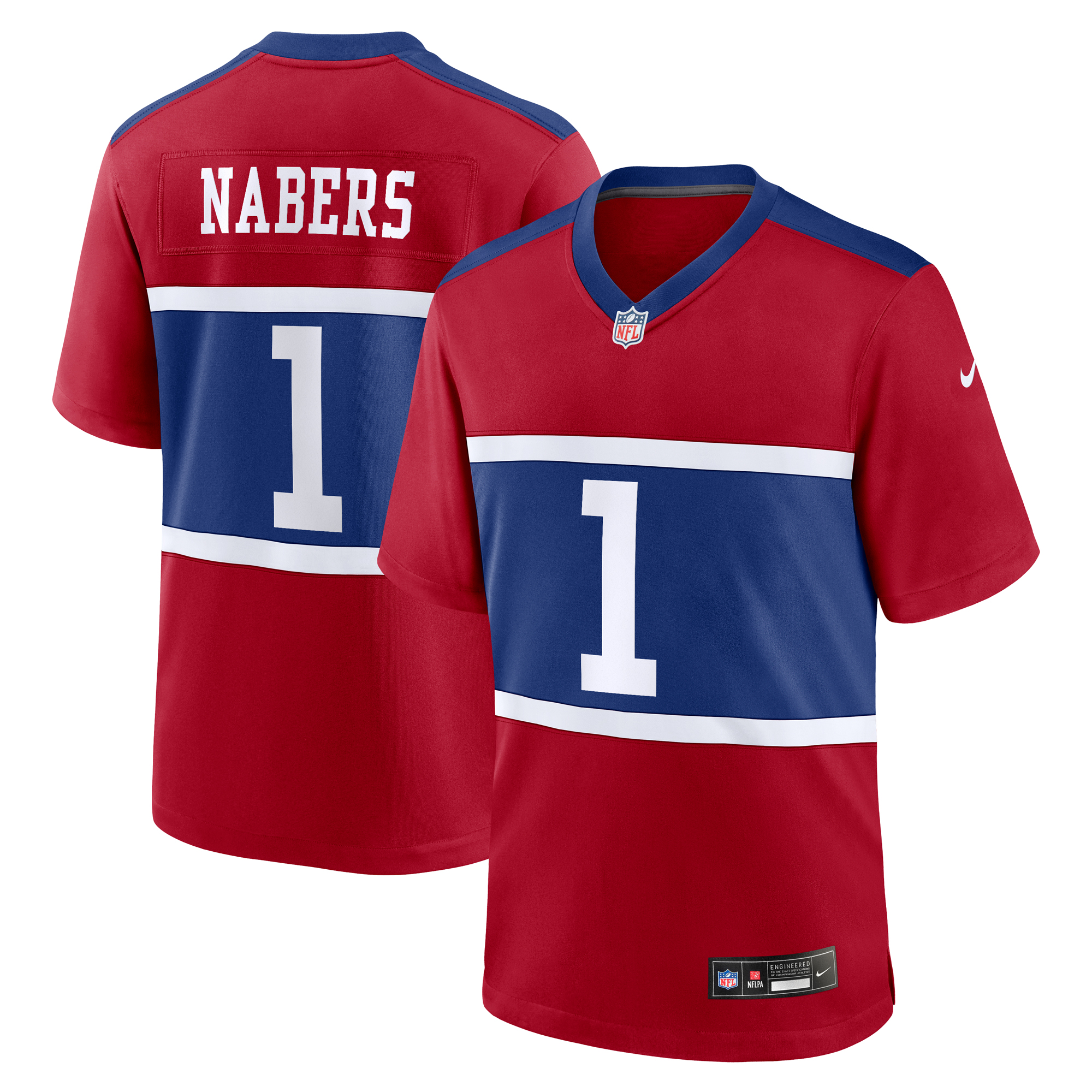 Youth New York Giants Malik Nabers Nike Century Red Alternate Player Game Jersey
