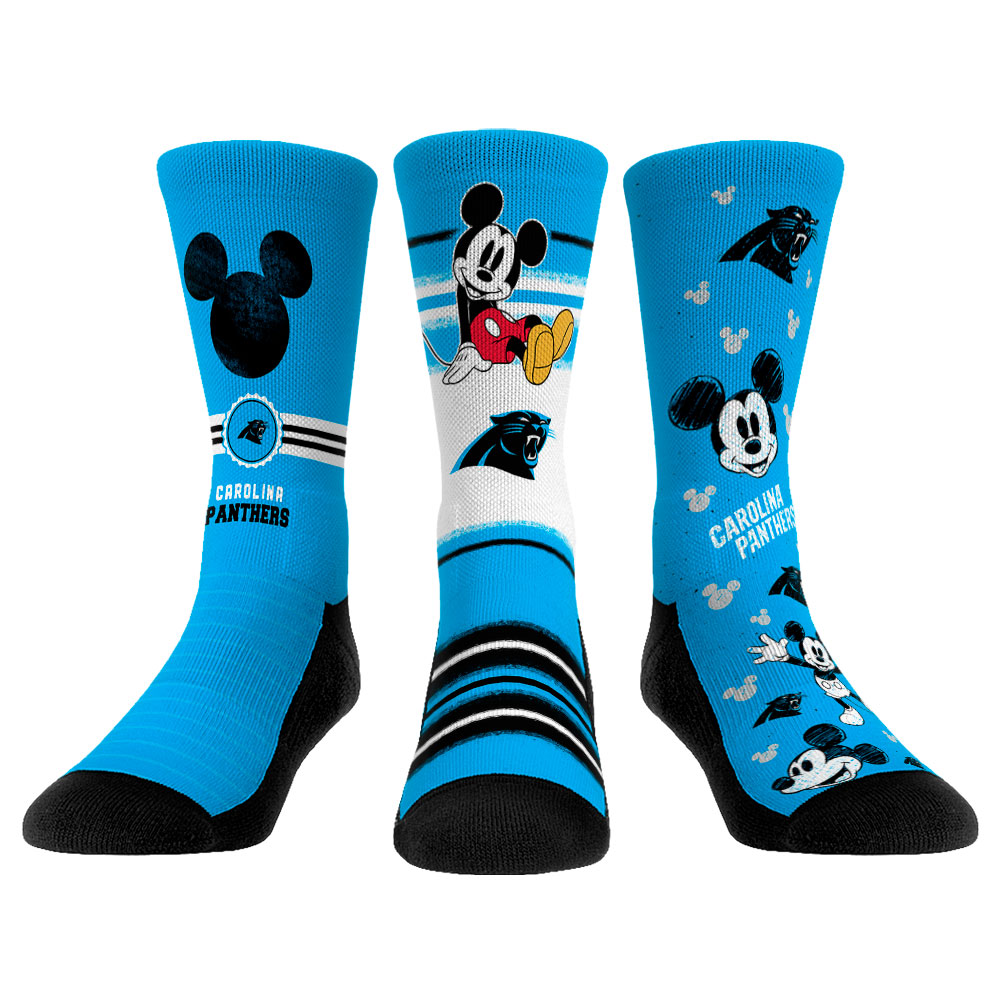 Youth Carolina Panthers Rock Em Socks Disney Three-Pack Crew Socks Set