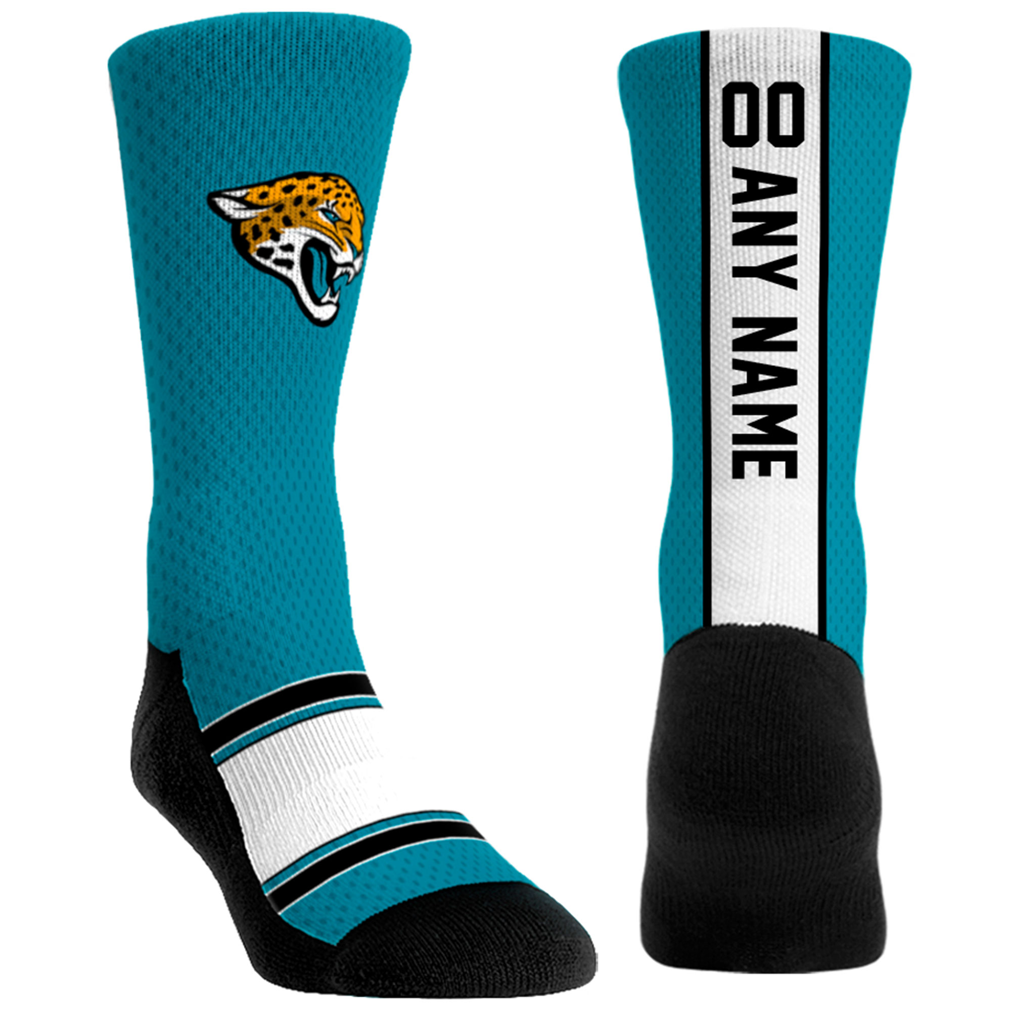 Youth Jacksonville Jaguars Rock Em Socks Custom Jersey Crew Socks
